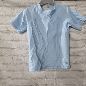 Ruffle Butts Sky Blue Rash Guard